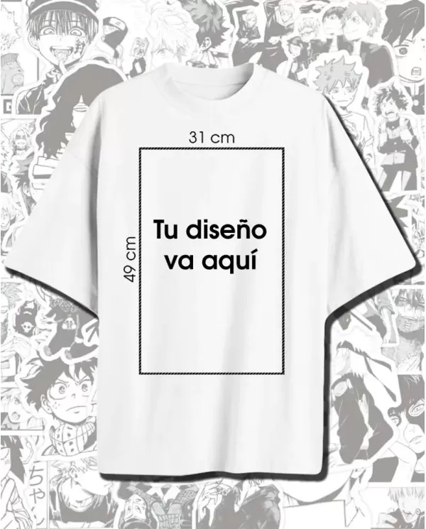 Camiseta Over sized Personalizada