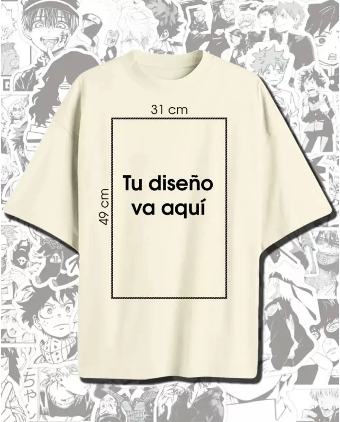 Camiseta Estampada Over sized Personalizada 👕 Calidad Premium
