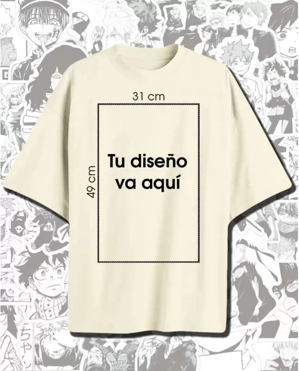 Camiseta Over sized Personalizada