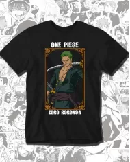 Camiseta Estampada One Piece Zoro Roronoa 💥 Calidad Premium