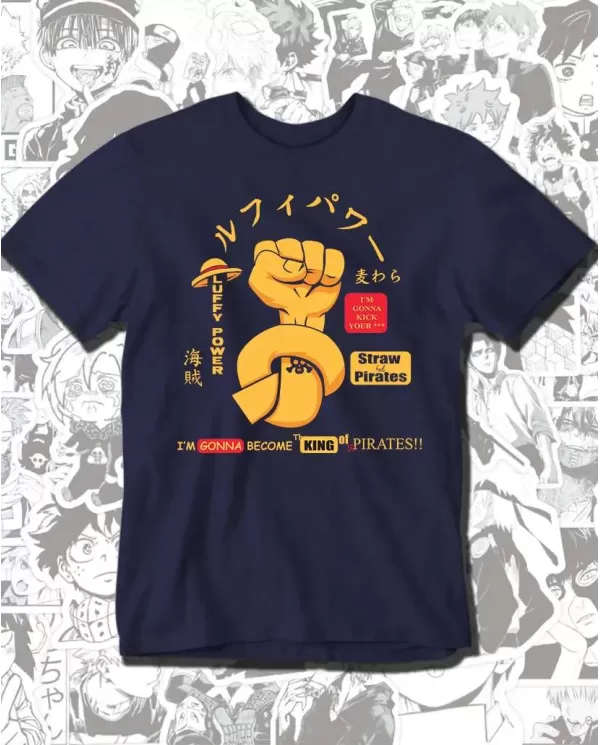 Camiseta Estampada One Piece Luffy Power 💥 Calidad Premium