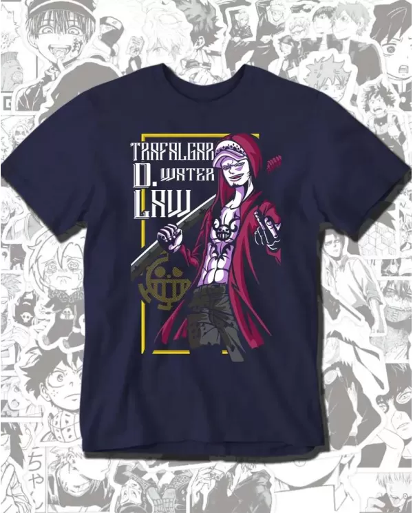 Camiseta Estampada One Piece Trafalgar Law 💥 Calidad Premium