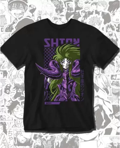 Camiseta Estampada Saint Seiya Caballeros Del Zodiaco Shion Aries 💥 Calidad Premium