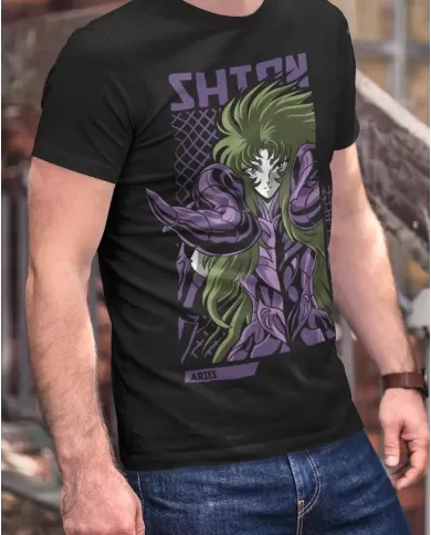 Camiseta Estampada Saint Seiya Caballeros Del Zodiaco Shion Aries 💥 Calidad Premium