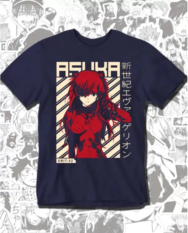 Camiseta Estampada Neon Genesis Evangelion Asuka Langley 04 💥 Calidad Premium