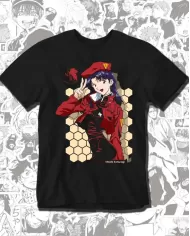 Camiseta Estampada Neon Genesis Evangelion Misato Katsuragi 💥 Calidad Premium