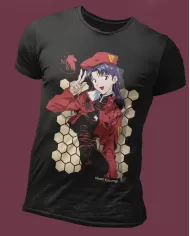 Camiseta Estampada Neon Genesis Evangelion Misato Katsuragi 💥 Calidad Premium