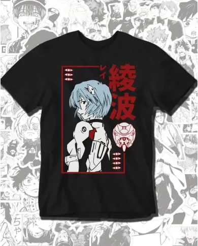 Camiseta Estampada Neon Genesis Evangelion Rei Ayanami 💥 Calidad Premium
