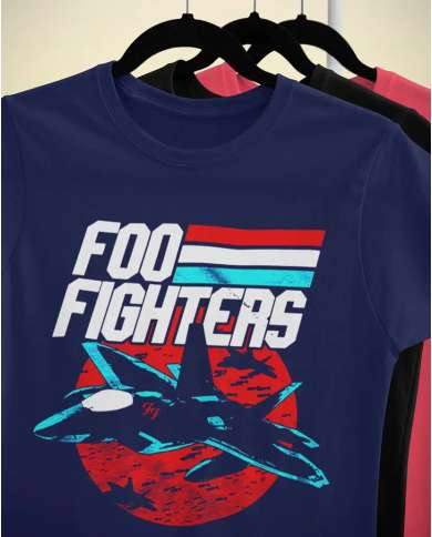 Camiseta Estampada Foo Fighters Jet 🤟 Calidad Premium