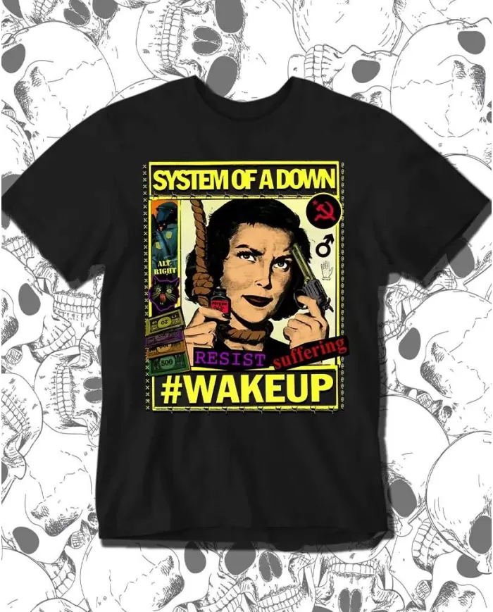 Camiseta Estampada System Of A Down SOAD Wakeup 🤟 Calidad Premium