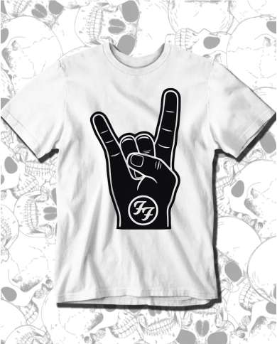 Camiseta Estampada Foo Fighters Hand 🤟 Calidad Premium