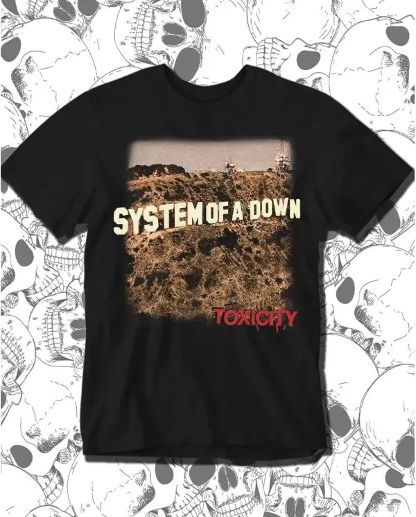 Camiseta Estampada System Of A Down SOAD Toxicity 🤟 Calidad Premium
