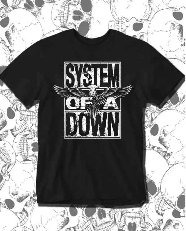 Camiseta Estampada System Of A Down SOAD Eagle 🤟 Calidad Premium