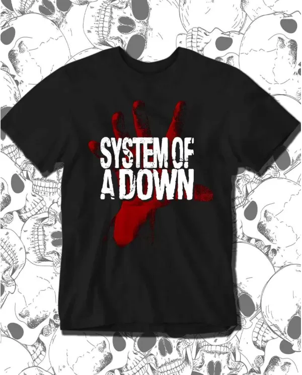 Camiseta Estampada System Of A Down SOAD Hand 2 🤟 Calidad Premium