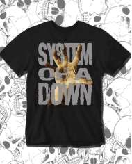 Camiseta Estampada System Of A Down SOAD Hand 🤟 Calidad Premium