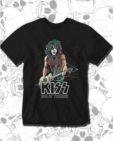 Camiseta Estampada Kiss God Of Tunder 🤟 Calidad Premium