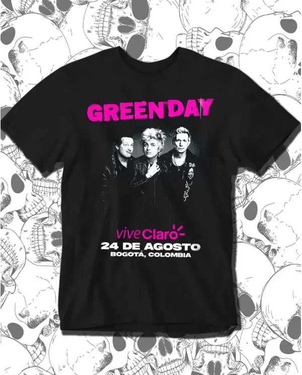 Camiseta Estampada Green Day Colombia 2025 🤟 Calidad Premium
