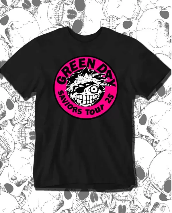 Camiseta Estampada Green Day Saviors Purple 🤟 Calidad Premium