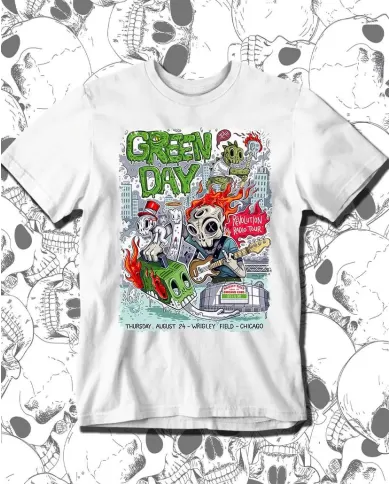 Camiseta Estampada Green Day Revolution Radio Tour 🤟 Calidad Premium