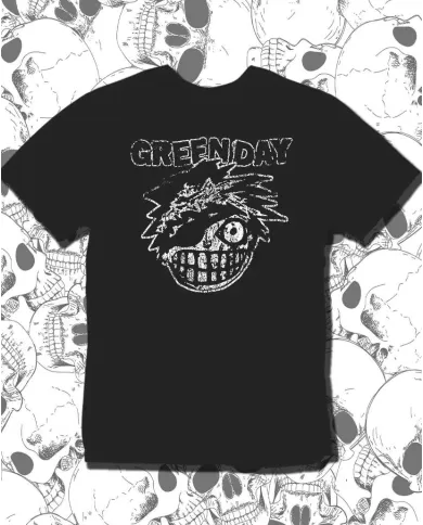 Camiseta Estampada Green Day Face 🤟 Calidad Premium