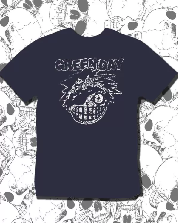Camiseta Estampada Green Day Face 🤟 Calidad Premium