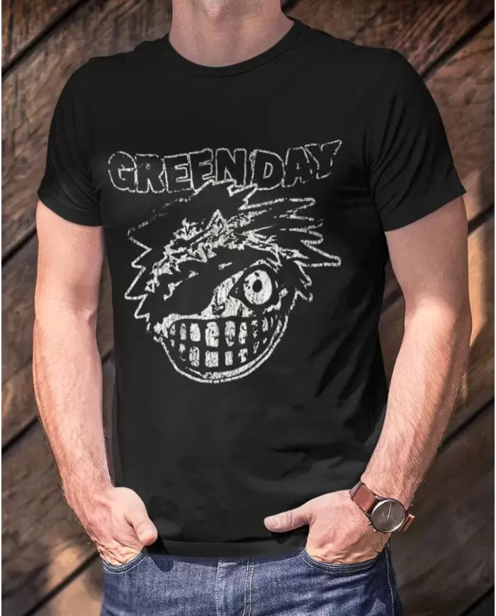 Camiseta Estampada Green Day Face 🤟 Calidad Premium