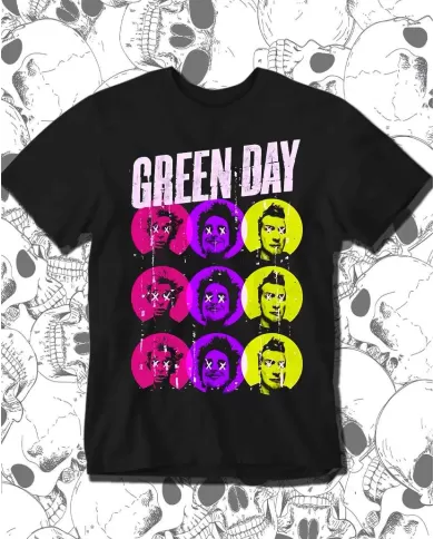 Camiseta Estampada Green Day y light 🤟 Calidad Premium