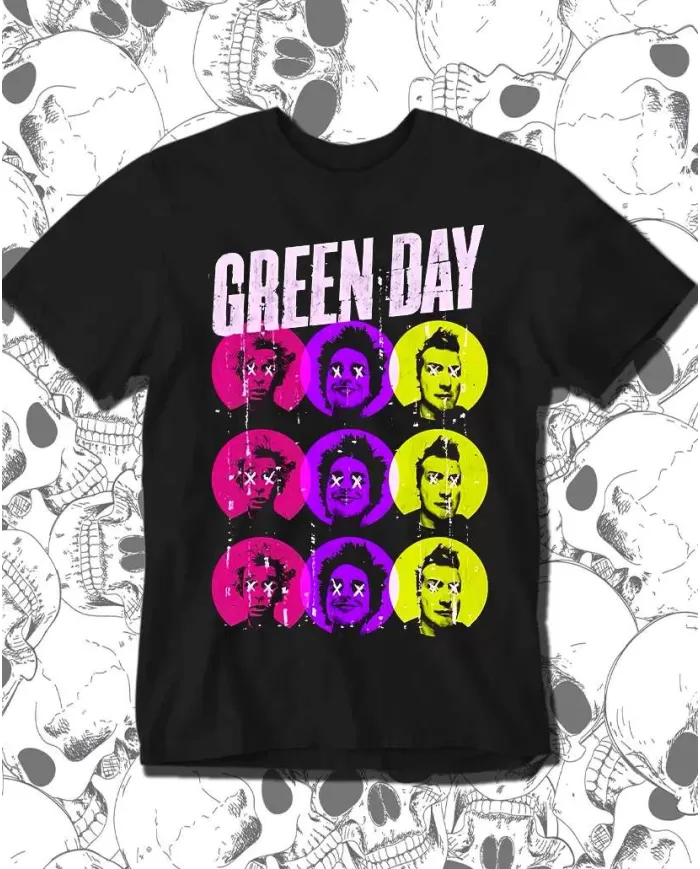 Camiseta Estampada Green Day y light 🤟 Calidad Premium