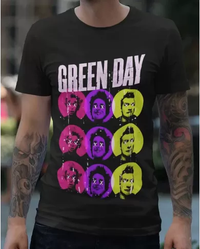 Camiseta Estampada Green Day y light 🤟 Calidad Premium