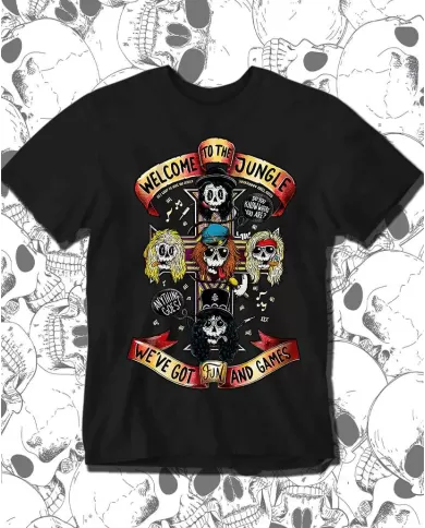 Camiseta Estampada Guns And Roses Welcome To The Jungle 🤟 Calidad Premium