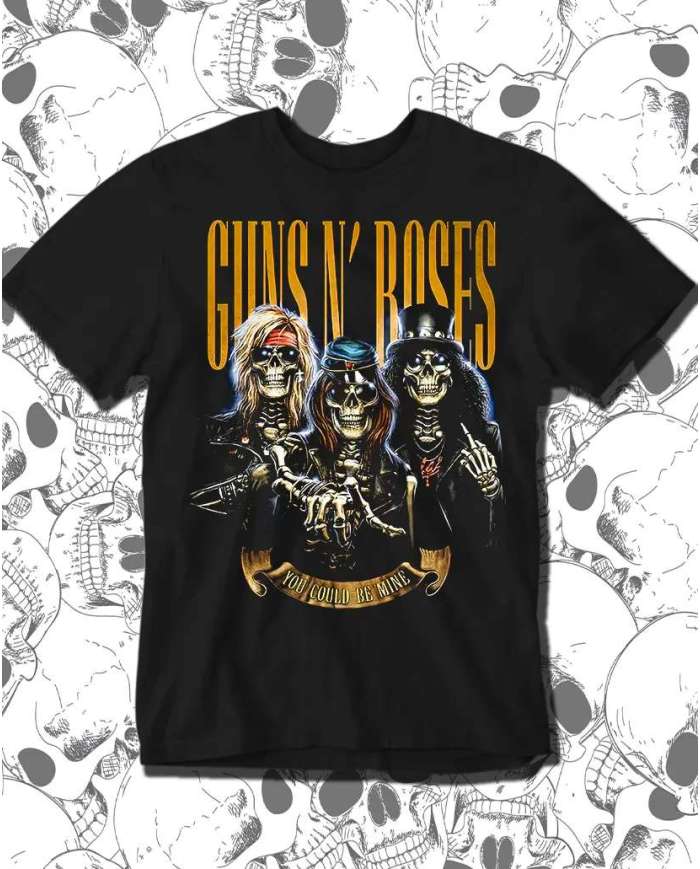 Camiseta Estampada Guns And Roses  You Could be Mine 🤟 Calidad Premium