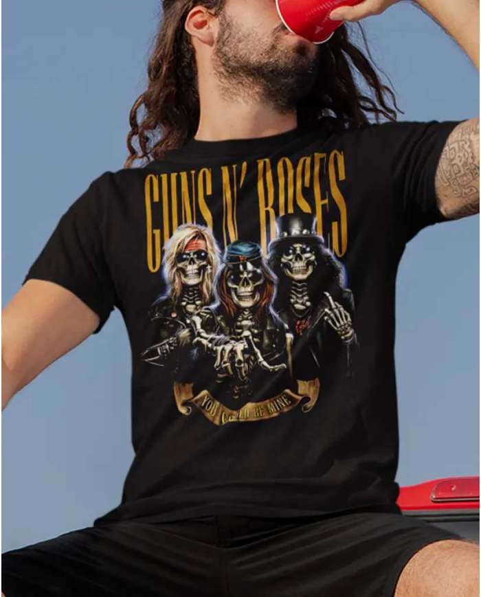 Camiseta Estampada Guns And Roses  You Could be Mine 🤟 Calidad Premium
