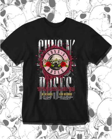 Camiseta Estampada Guns And Roses Concierto Bogotá y Medellin 2025 02 🤟 Calidad Premium