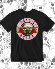Camiseta Estampada Guns And Roses Logo rosa 🤟 Calidad Premium
