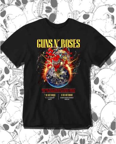 Camiseta Estampada Guns And Roses Concierto Bogotá y Medellin 2025 🤟 Calidad Premium