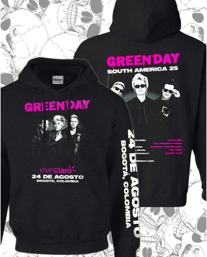 Hoodie Estampado Green Day Concierto 2025