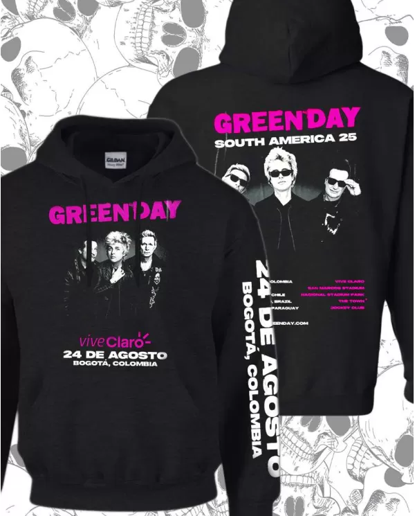 Buzo Hoodie Estampado Green Day Concierto 2025 🤟 Calidad Premium