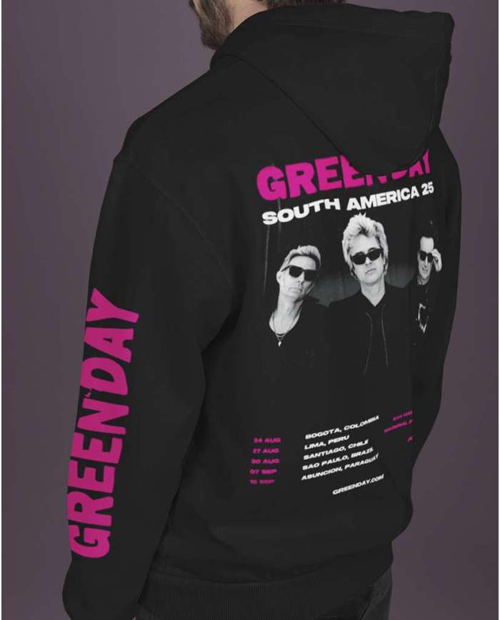 Hoodie Estampado Green Day Concierto 2025