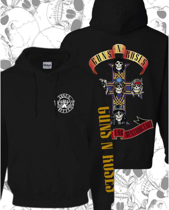 Hoodie Estampado Guns And Roses Appetite For Destruction