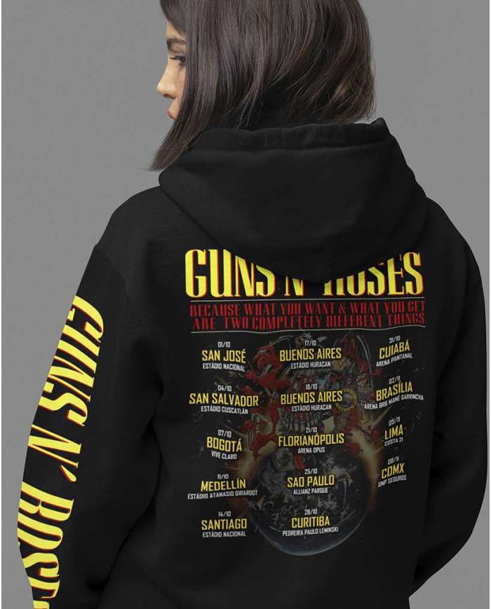 Hoodie Estampado Guns And Roses Concierto 2025