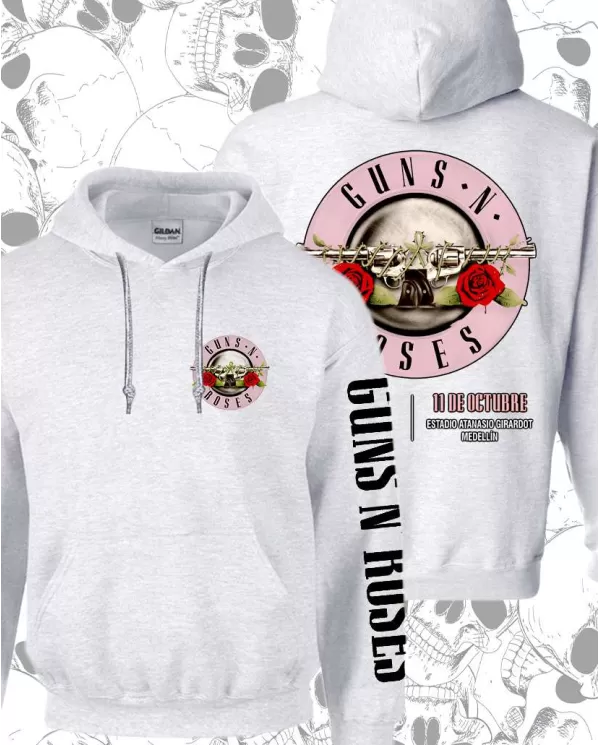Buzo Hoodie Estampado Guns And Roses Concierto 2025 02 🤟 Calidad Premium