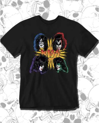 Camiseta Estampada Kiss Colors 🤟 Calidad Premium