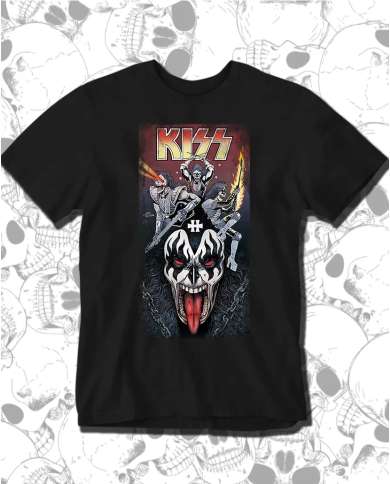 Camiseta Estampada Kiss Skull 🤟 Calidad Premium