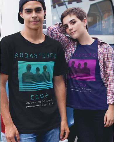Camiseta Estampada Soda Stereo Ecos Morado 🤟 Calidad Premium