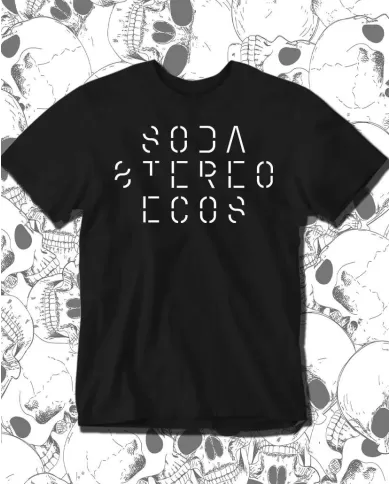 Camiseta Estampada Soda Stereo Ecos Logo 🤟 Calidad Premium