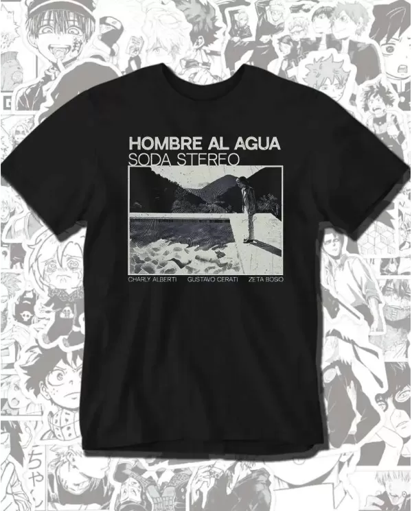 Camiseta Estampada Soda Stereo Hombre al Agua 🤟 Calidad Premium