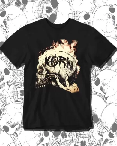 Camiseta Estampada Korn Skull 🤟 Calidad Premium