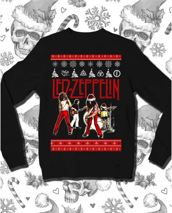 Camiseta Estampada Navidad Led Zeppelin 🤟 Calidad Premium