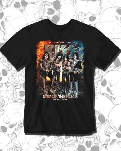 Camiseta Estampada Kiss End Of The Road 🤟 Calidad Premium