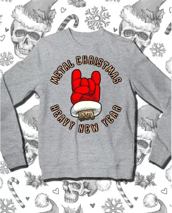 Camiseta Estampada Navidad Metal Christmas 🤟 Calidad Premium